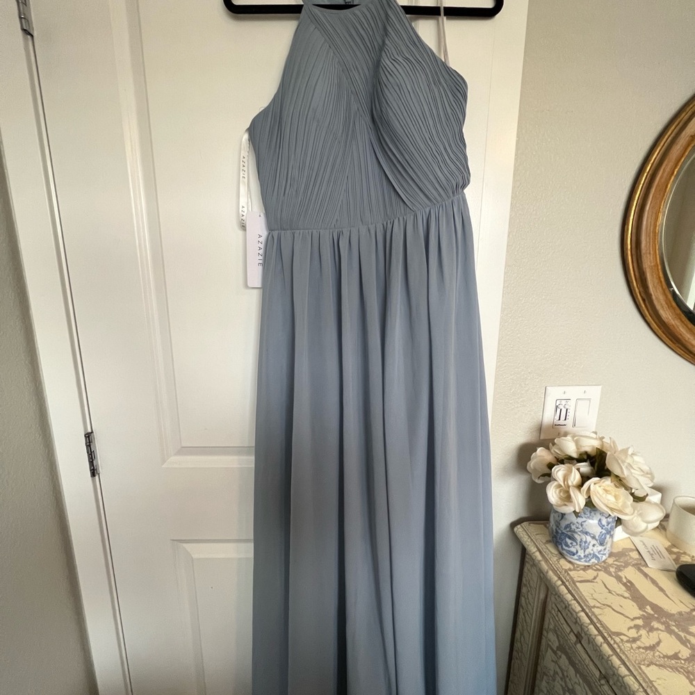 Azazie Dusty Blue Dress NWT